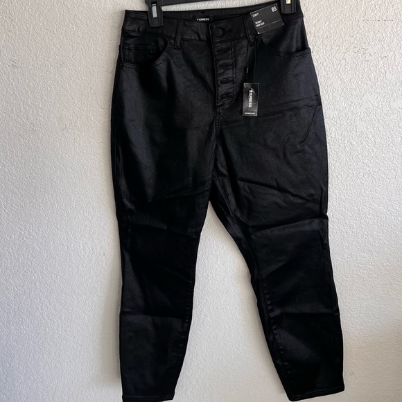 Express black coated curve love jeans - Picture 2 of 5